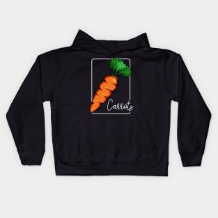 Carrots - Carrot Healthy Vegetable Food Vegan Kids Hoodie